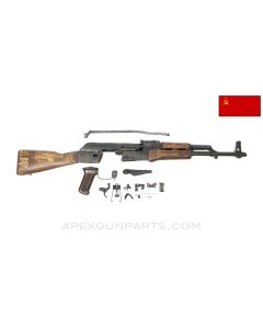 Russian AKM Parts Kit, 1974 Dated, w/ Populated Barrel Assembly, 16.25", Scrubbed Arsenal Marking, Non Matching, 7.62x39 *Good*
