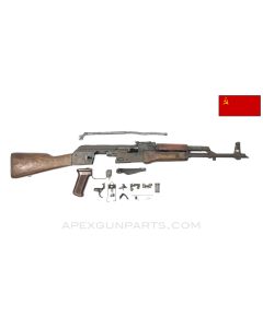 Russian AKM Parts Kit, 1973 Dated, w/ Populated Barrel Assembly, 16.25", Scrubbed Arsenal Marking, Non Matching, 7.62x39 *Good*