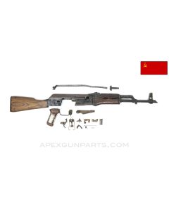 Russian Izhmash AKM Parts Kit, 1970 Dated, w/ Type 3 Milled AK Furniture & Populated Barrel Assembly, 16.25", Non Matching, 7.62x39 *Good*