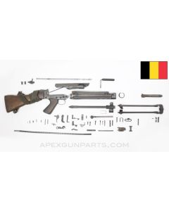 BGS FAL Parts Kit, w/ Type A Wood Stock, Stamped Steel Hand Guards & Bipod, Short Gas Piston and Tube, Non-matching 7.62x51 *Good* 