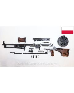 Cutaway Polish RPD Parts Kit w/Demil Barrel, Drum, Bi-pod and Torch Cut Receiver, Cracked Handguard, 7.62X39 *Good* 