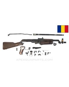 Romanian M63 AKM Parts Kit, w/ East German Plastic and Wood Furniture, EG BCG, Modified Hungarian Barrel, 15.8", 7.62x39 *Good* 