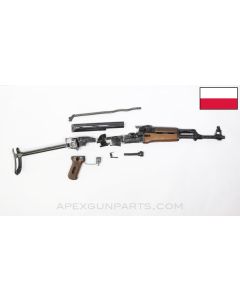 Cutaway Polish Milled 1960 Underfolder AK-47 Parts Kit, w/ Cut Receiver & Cutaway AKM Bolt, Incomplete, 7.62x39 *Good* 