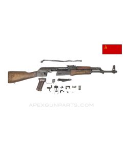 Russian Izhmash AKM Parts Kit, 1972 Dated, w/ Populated Barrel Assembly, 16.25", 3 Matching Parts, 7.62x39 *Good*