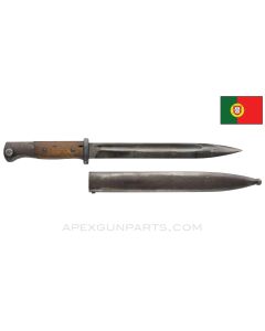 K98k Mauser Rifle Bayonet w/ Scabbard, German Made *Good*