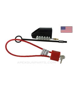 Glock 9MM Pistol Accessory Set, w/ Cable Lock, Magazine Loader, Rod and Brush, 9mm *NEW*  