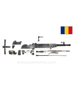 ZB37 MG Parts Kit Romanian Contract, Gas Regulator Lacks Spring, No Carry Handle or Top Cover, w/ Demilled Barrel & 5 Receiver Sections, 7.9x57mm *Fair* 