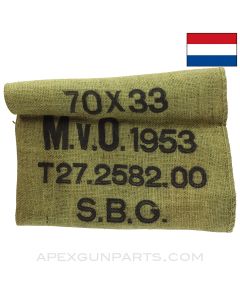 Sandbag, 26 x 13", Green, Canvas, 1953 Dated *Good* 