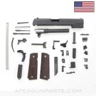 1911 Pistol Parts Kit, 5" Barrel, Brown Plastic Grip Set, Unmarked, .45 ACP *NEW*