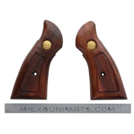 Taurus Revolver Wood Grips, .22 Frame, Square Butt, Checkered, *NOS*