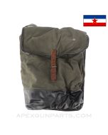 Yugoslavian Shoulder Bag, for Crew Served Weapons, Green Canvas & Black Leather, *Good*