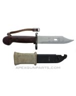 Romanian AKM Type 1 Bayonet, w/ Scabbard & Knuckle Strap *Good* 