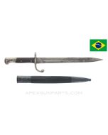 Brazilian 1908 Mauser Bayonet, w/ Scabbard, *Good*