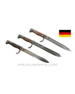 German Mauser Bayonet, Waffenbrik 98/05 NA, Turkish Import, Shortened Blade, *Fair*