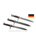 German Mauser Bayonet, Waffenbrik 98/05 NA, 1935 Pattern, Turkish Import, Shortened Hilt, Shortened Blade, *Fair*