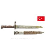Turkish Mauser Bayonet and Scabbard, Turkish Issue *Fair* 