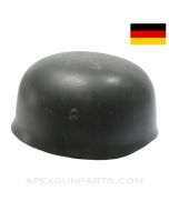 German M38 Fallschirmjäger WW2 Type (Paratrooper) Helmet, Painted Dark Grey, New MFG *Good* 