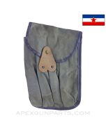 MP-38 / MP-40 Magazine Pouch, 4 Cell, Leather & Canvas, Yugoslavian MFG *Very Good*
