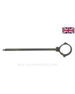 British Lewis Gun Rigid Field Mount Clamp and Extension Bar, Early Style, New Aftermarket Manufacture, Black Painted *Good*