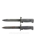M5 Bayonet for M1 Garand Rifle W / Aluminum Grips, Foreign Made, *Fair*