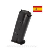 Astra A-80 Magazine, 15rds, Rough Blued Steel, Black Plastic Follower, 9mm, *Good*