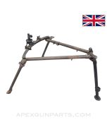 Bren MK1 Tripod, w/ Early Buttstock Handle Retainer, Adjustable MK2 Style Front Leg, WW2 Dates *Good* 