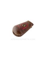 Mauser C96 "Broomhandle" Pistol Grips, Red 9, Step in Frame, 20 Grip Lines, Wood *NEW Production*