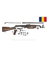 Romanian M63 AKM Fixed Stock Parts Kit, Reverse Wood Foregrip Cut Off, Hungarian CHF Chrome Lined 16.25" Barrel, 7.62x39 *Good* 