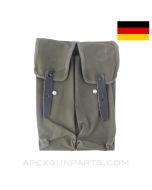 German HK33 40rd Magazine Pouch, 2 Cell, Canvas, *Excellent*