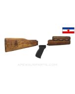 Yugoslavian M70 Furniture Set, Wood, w/ Serbian Coat of Arms, Sanded Finish, *Good*