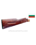 Bulgarian AK-74 Wood Buttstock, w/ Buttplate, No Sling Swivel, Original Finish, *Good* 