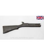 British Lanchester SMG Stock, 22.5", Stripped w/ Takedown Lever Assembly, Repaired *Fair*