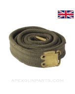 British L1A1 Sling, Canvas w/ Brass Hardware, Green *Good*