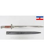 Yugoslavian M1924 Mauser Bayonet and Scabbard, BT3 Marked, In the White *Excellent*