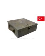 Turkish Hotchkiss M1909 "Portative" .303 Belt Transit Case, 4 Piece/Divider, Steel *Good*