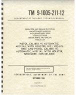Model 1911 .45 Automatic Pistol Operator & Maintenance Manual, Reprint of 1968 Original, Paperback, *NEW*