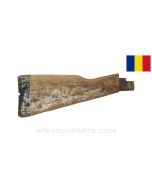 Romanian AK-47 / AKM Laminated Buttstock, Stripped, "G" Black Band, Wood, *Fair*