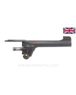 Enfield #2 MK1 Revolver Barrel, 5", Stripped, w/ Cylinder Retaining Cam, Arbor & Front Sight, DP Marked, .38 S&W *Good*