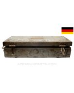 German Flak 30 2cm Gun Tool Chest, WWII, Metal Shell over Wood Box, Gray Painted *Fair*