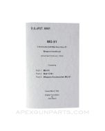MG-81 7.9MM Aircraft Machine Gun Operator's Manual, Translation & Reprint of the Original 1944, Paperback, *NEW*