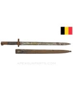 FN Model 24 Bayonet and Scabbard, Chipped / Dented *Poor*