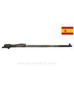 Spanish M1916 Mauser Short Rifle Barrel, 22", Late Type, w/ Receiver Stub, Stripped Rear Sight, 7x57mm *Fair*