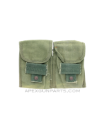 M77 / FAL / L1A1 / G3 .308 20rd Magazine Pouch, 2 Pocket, OD Green Canvas, Early *Fair*