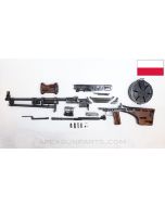 Cutaway Polish RPD Parts Kit w/Demil Barrel, Drum, Bi-pod and Torch Cut Receiver, Cracked Handguard, 7.62X39 *Good* 