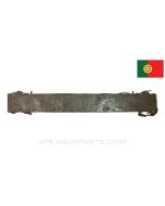 Maxim MG-08 / Vickers MG Double Barrel Carrier, Incomplete, Green Painted Steel, Portuguese MFG *Fair* 