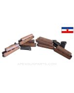 Yugoslavian Balkan Wars M70 Handguard Set, w/ Black Polymer Pistol Grip, Wood, *As-Is* 