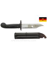 East German AKM Model 59/2 Bayonet with Polymer Scabbard *Good*