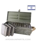 Israeli DROR LMG Magazine Can with 12 20rd Magazines, 8MM Mauser *Good* 