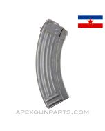 AK-47 Magazine, 30rd, Blued Steel w/Bolt Hold Open, Yugoslavian, *Very Good* 