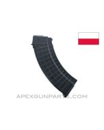 AK-47 Magazine, 25rd, Black Polymer, 7.62X39, Polish *NEW*